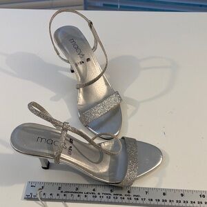 Macy's Glittering Silver Heels